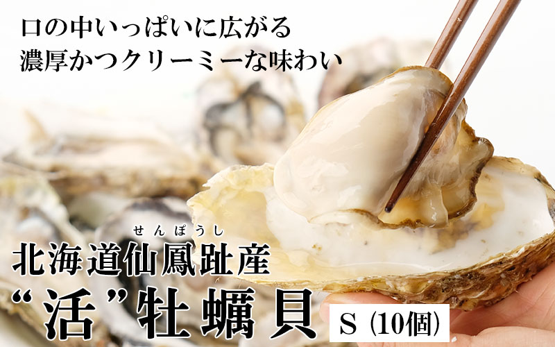 北海道仙鳳趾産「活」牡蠣Sサイズ×10個入