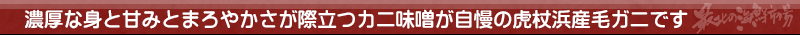 虎杖浜産毛ガニ(毛蟹