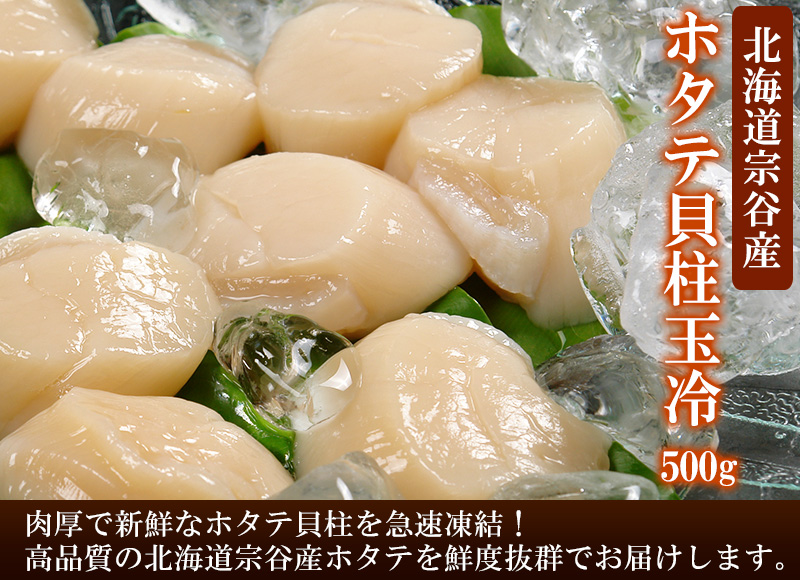 北海道産ホタテ貝柱玉冷1kgの通販｜最北の海鮮市場