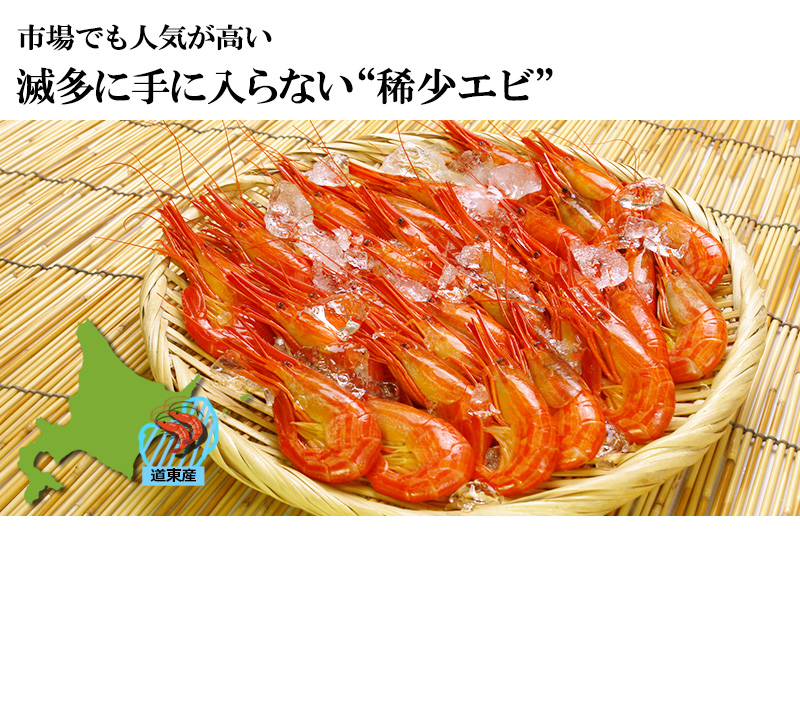 浜茹で北海シマエビ(500g・大サイズ25~30尾)<チルド冷蔵>