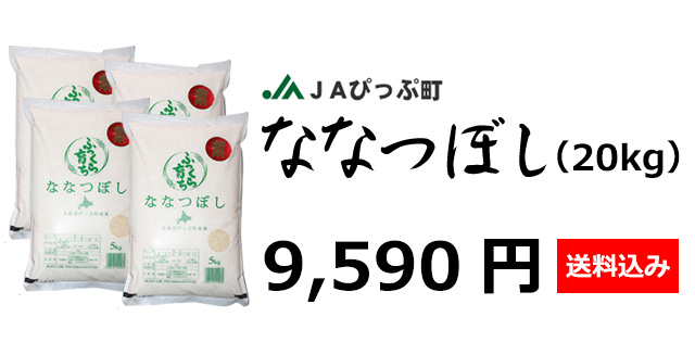 JAぴっぷ町「ななつぼし」（白米）20kgの通販｜最北の海鮮市場