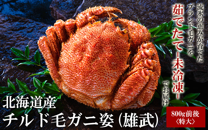 北海道産毛ガニ姿(雄武)＜浜茹で・チルド＞