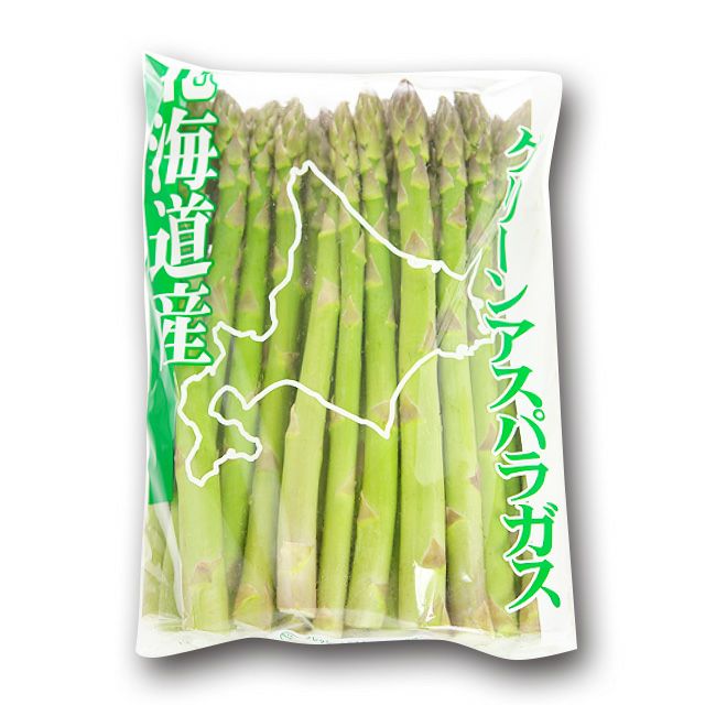 北海道産春採りグリーンアスパラ800g箱
