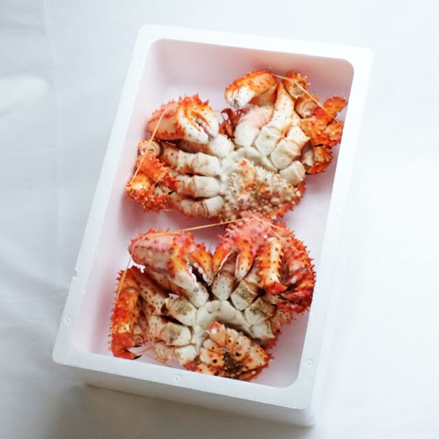 【セール】北海道産花咲蟹姿1.2g前後×2尾＜ボイル冷凍＞