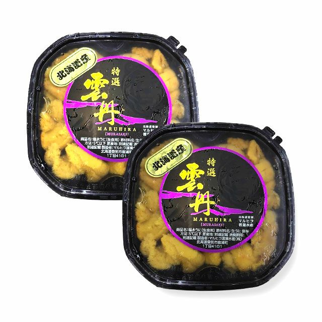 北海道産キタムラサキウニ塩水パック100g×2